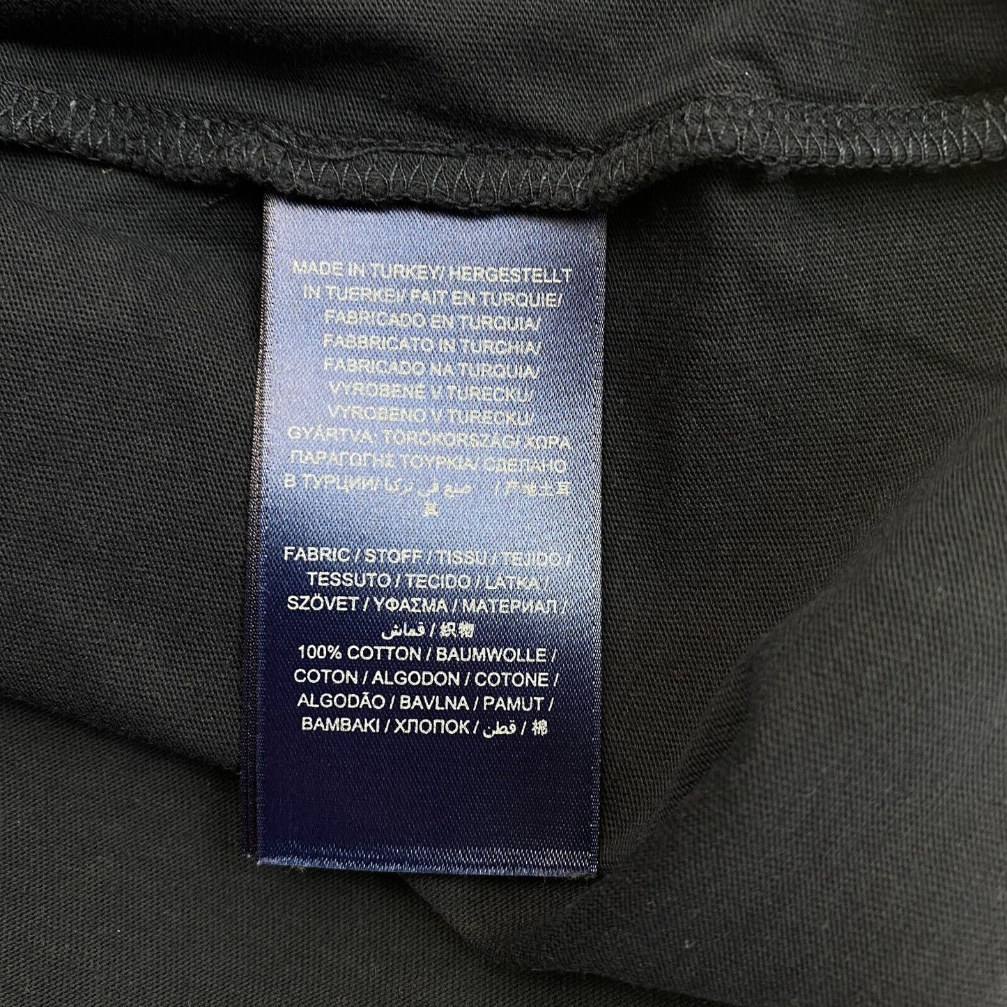 GANT T-Shirt mit Rundhalsausschnitt und Logo, Marineblau, Größe M