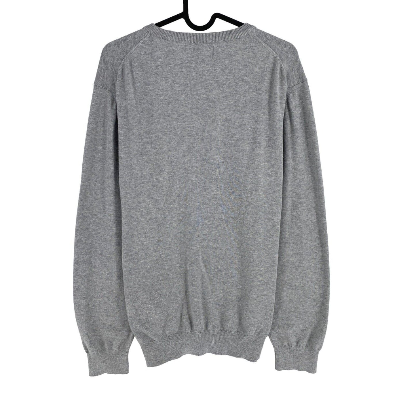 GANT Gris Classique Coton Ras Du Cou Pull Pull Taille L