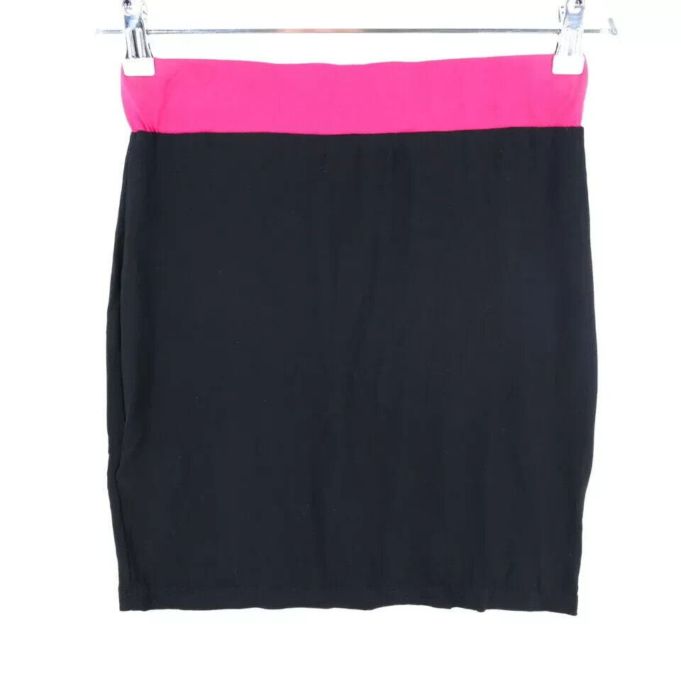 EVEN & ODD Black Pink Short Skirt Size S