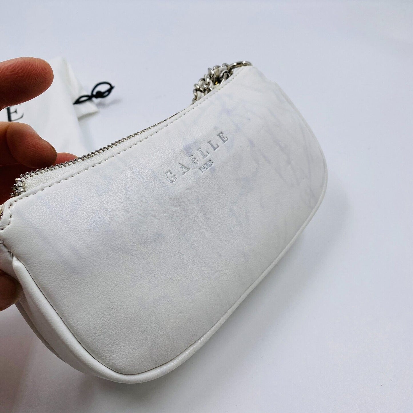 GAeLLE PARIS White Eco Leather Handbag Shoulder Bag