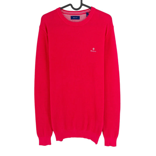 GANT Pull à col rond en coton piqué rose Taille M