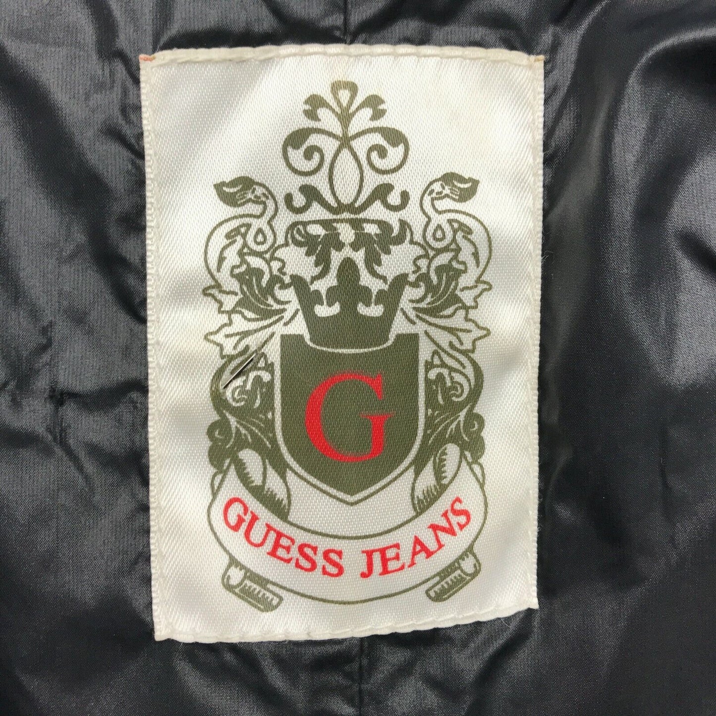 GUESS JEANS Black Puffer Coat Jacket Size S