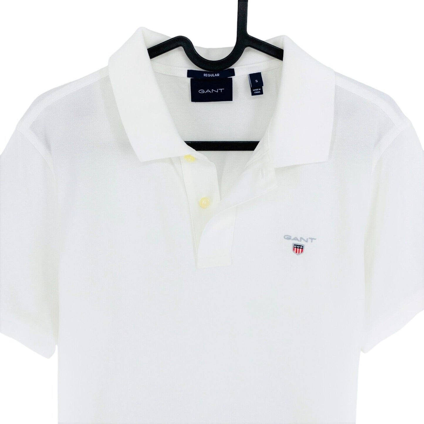 GANT White Original Regular Pique Rugger Polo Shirt Size S