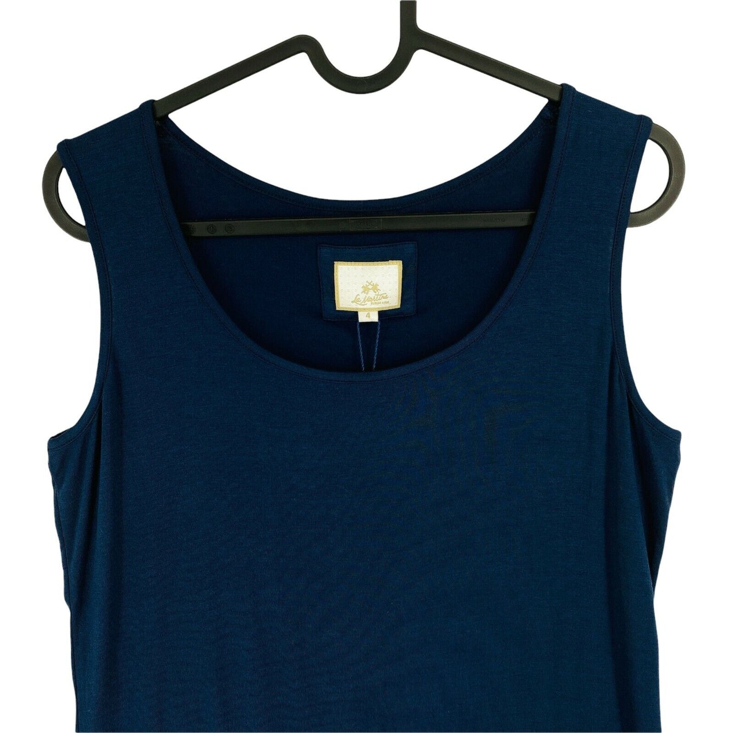 LA MARTINA Navy Blue Round Neck Tank Top T Shirt Size 4 / L