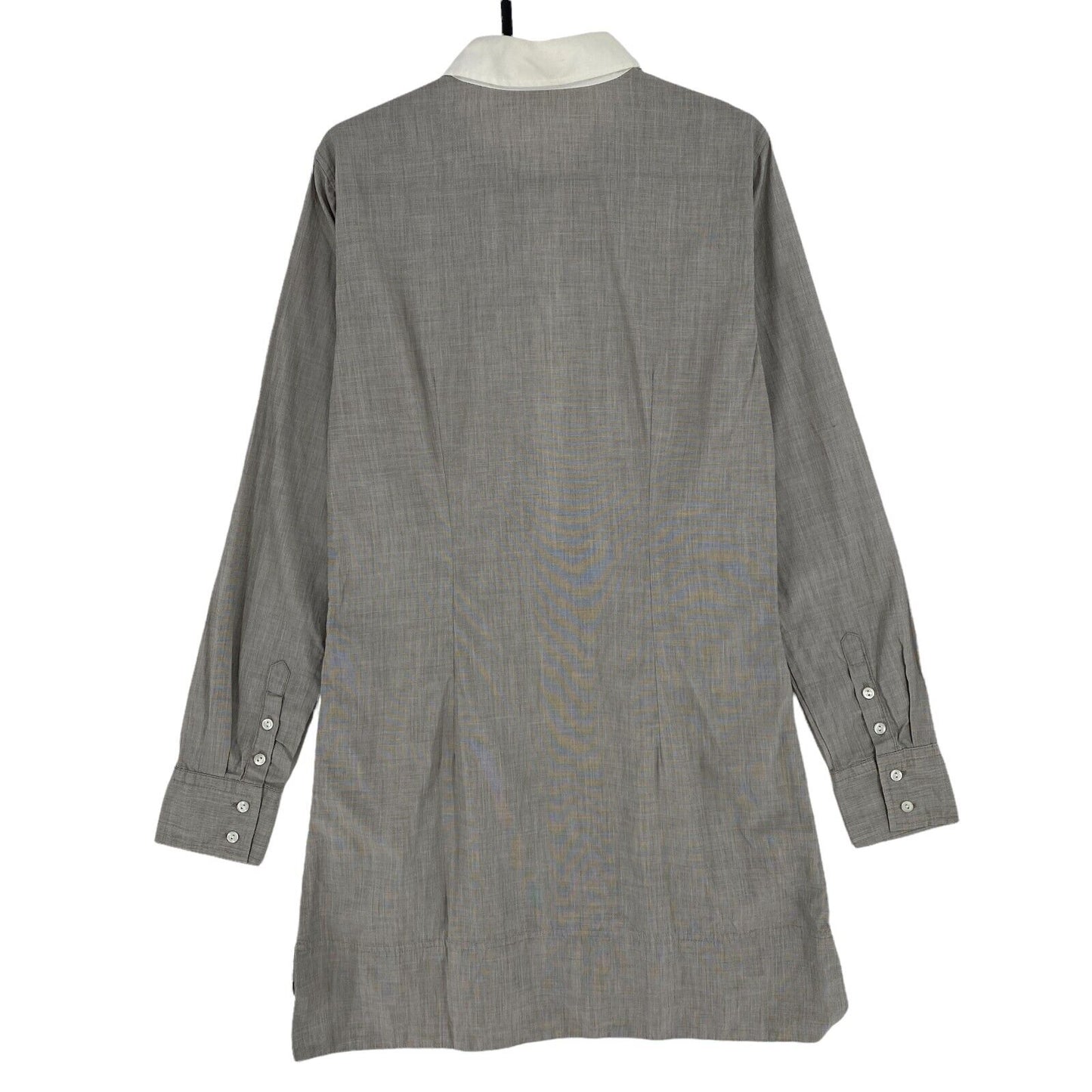 RPR €109 B.D. BAGGIES Grey Collared Shirt A Line Tunic Dress Size M