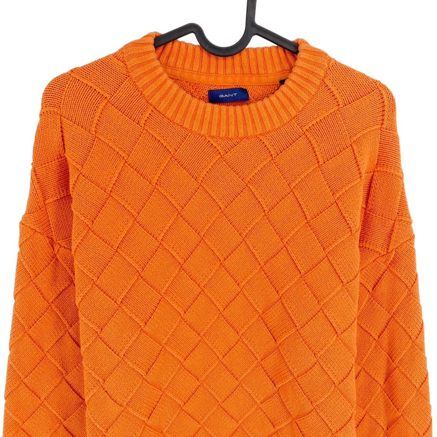 GANT Orange Weave Knit Rundhalspullover Pullover Größe M