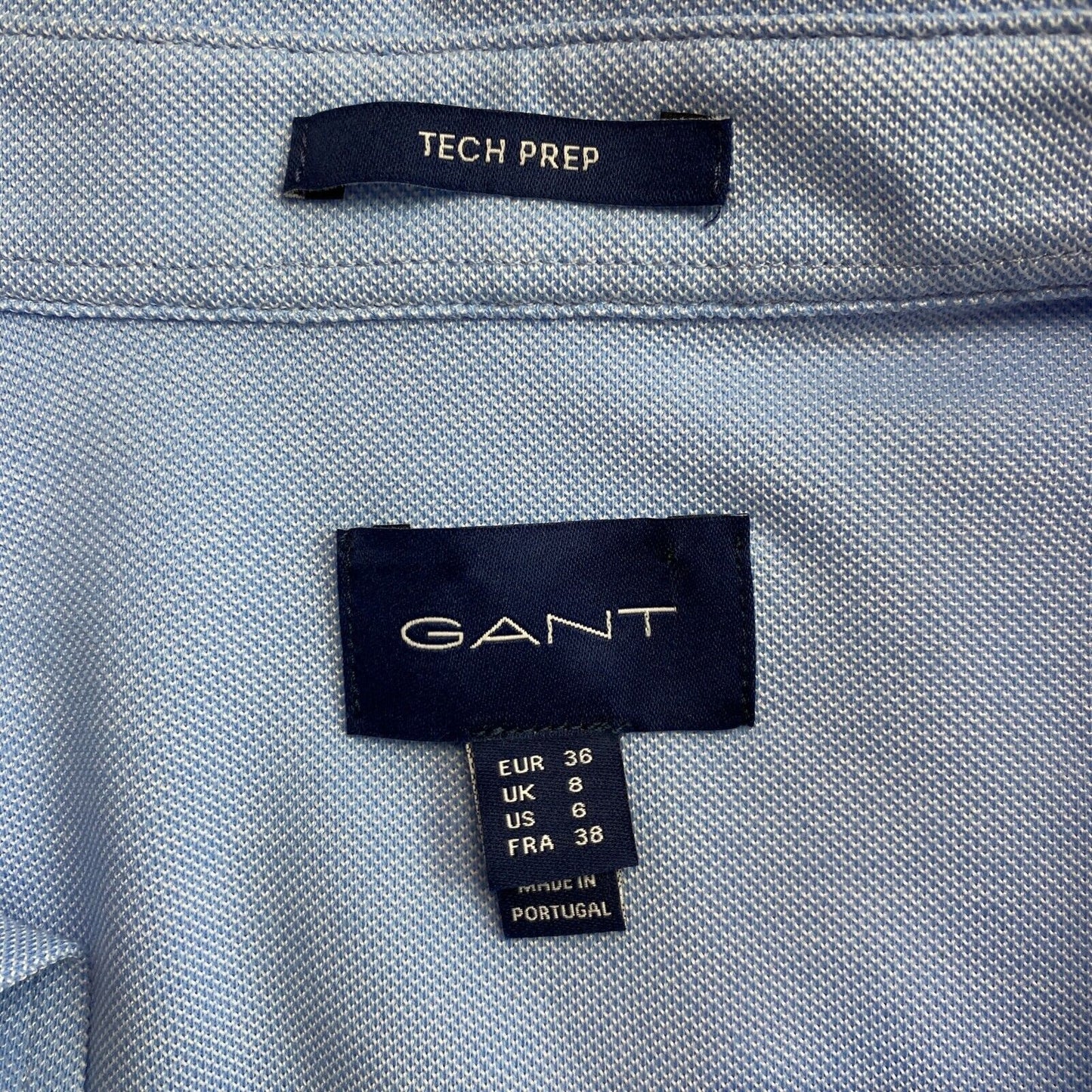 GANT Blue Tech Prep Jersey Shirt Size EU 36 UK 8 US 6