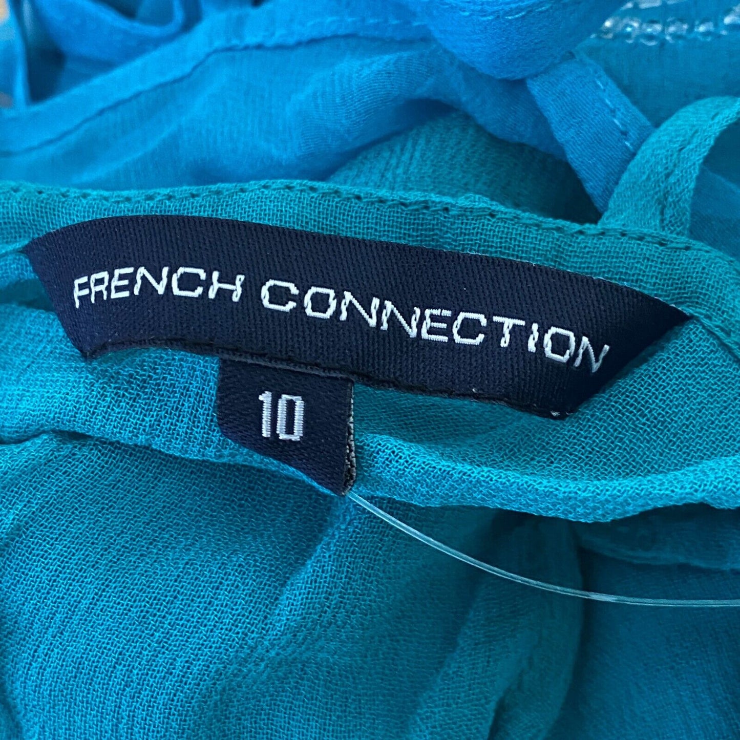 FRENCH CONNECTION Bleu clair 100% Soie Débardeur Blouse Taille 10 - S