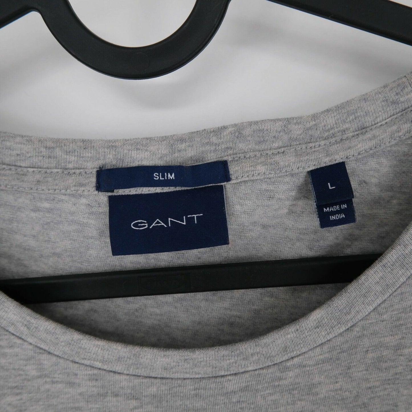 GANT Grey Original Logo Slim Crew Neck T Shirt Size L