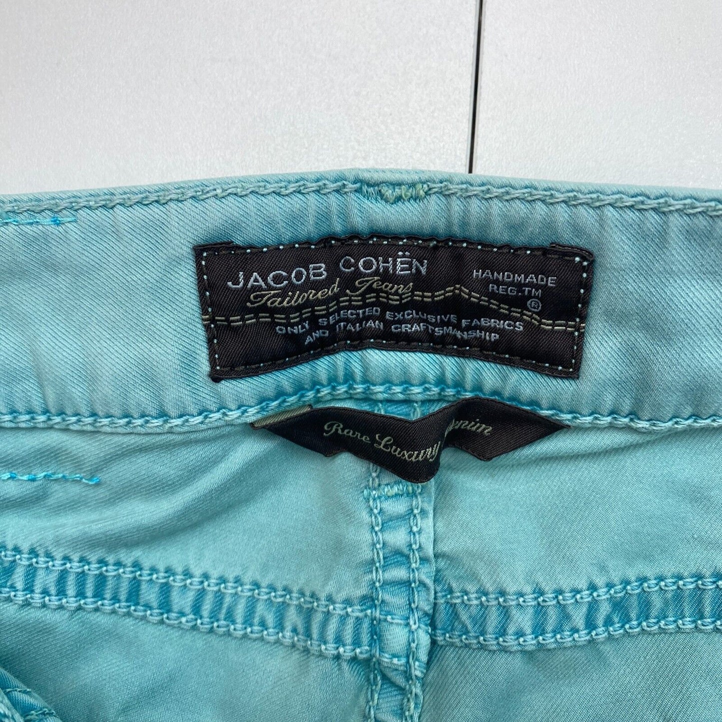 JACOB COHEN femmes J711 bleu coupe ajustée jean skinny pantalon W25 L32