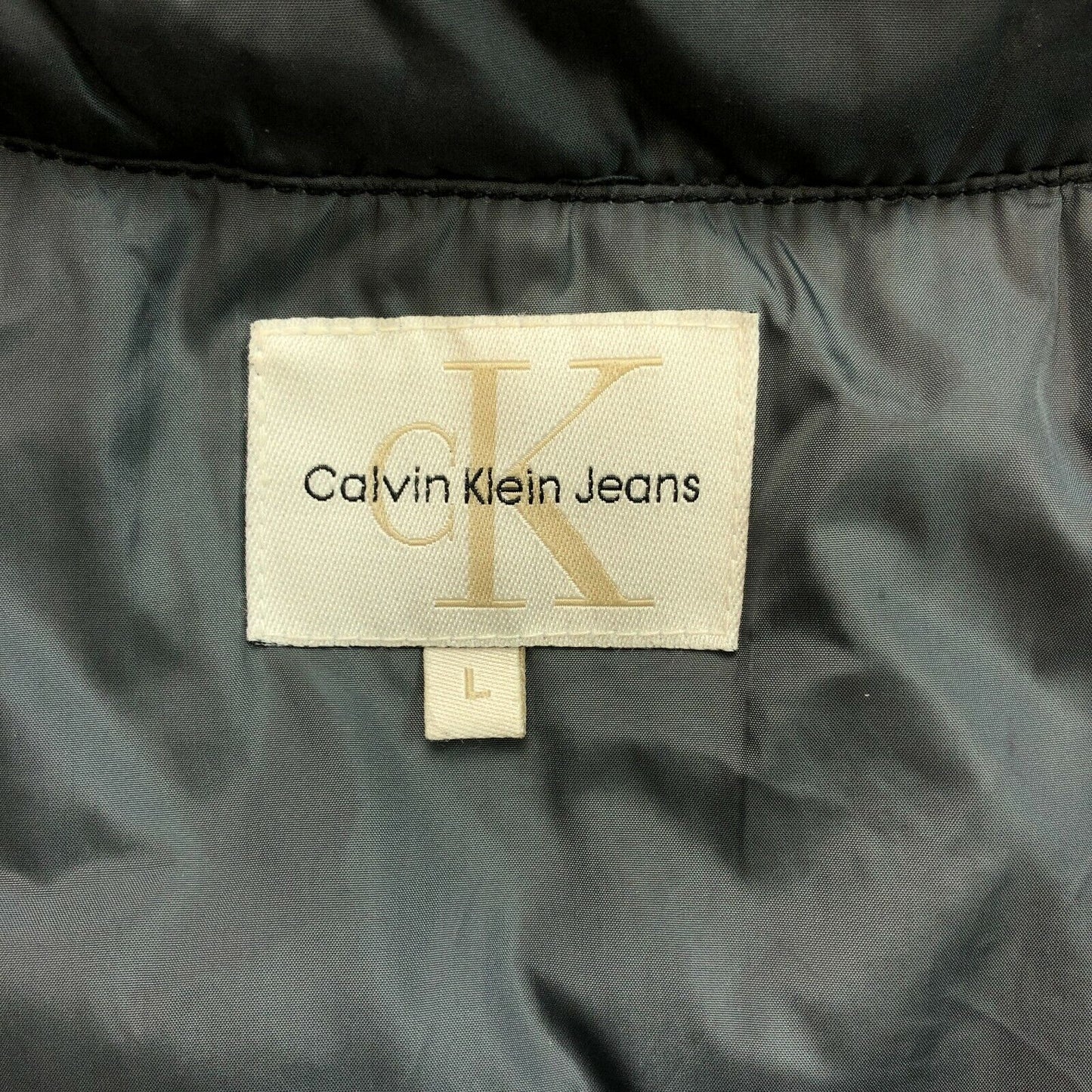 CALVIN KLEIN JEANS Black Down Puffer Coat Jacket Size L