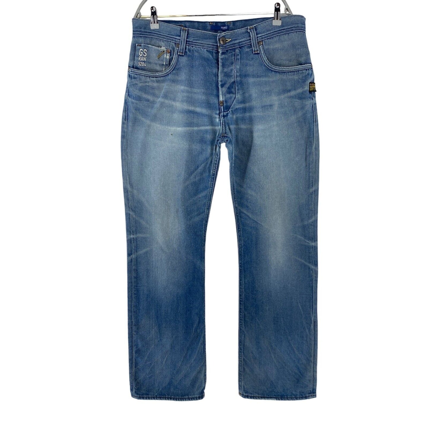 G-STAR ATTACC Blaue, lockere Jeans mit geradem Schnitt, W34 L32