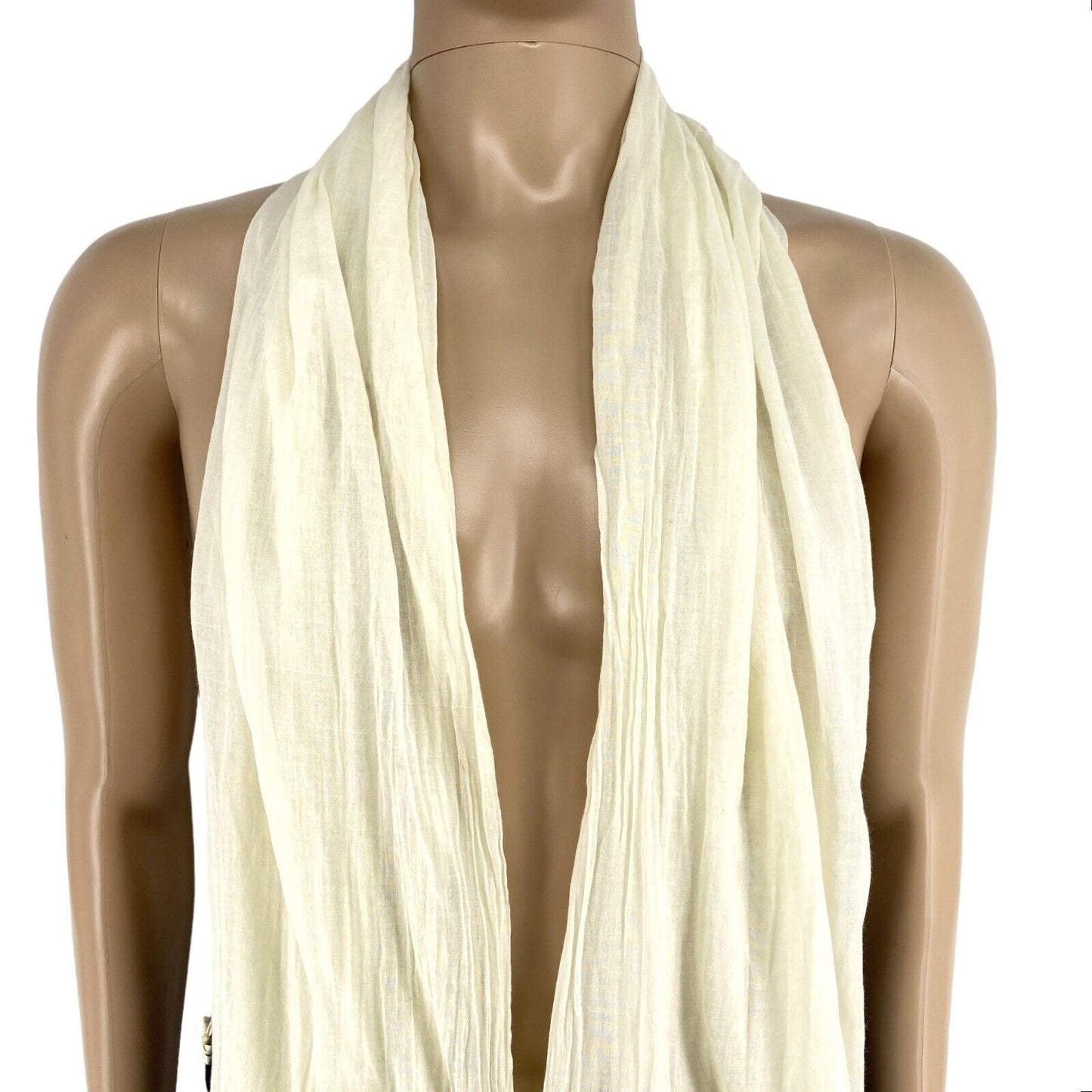 NORTH SAILS Beige With Tassels Scarf Shawl