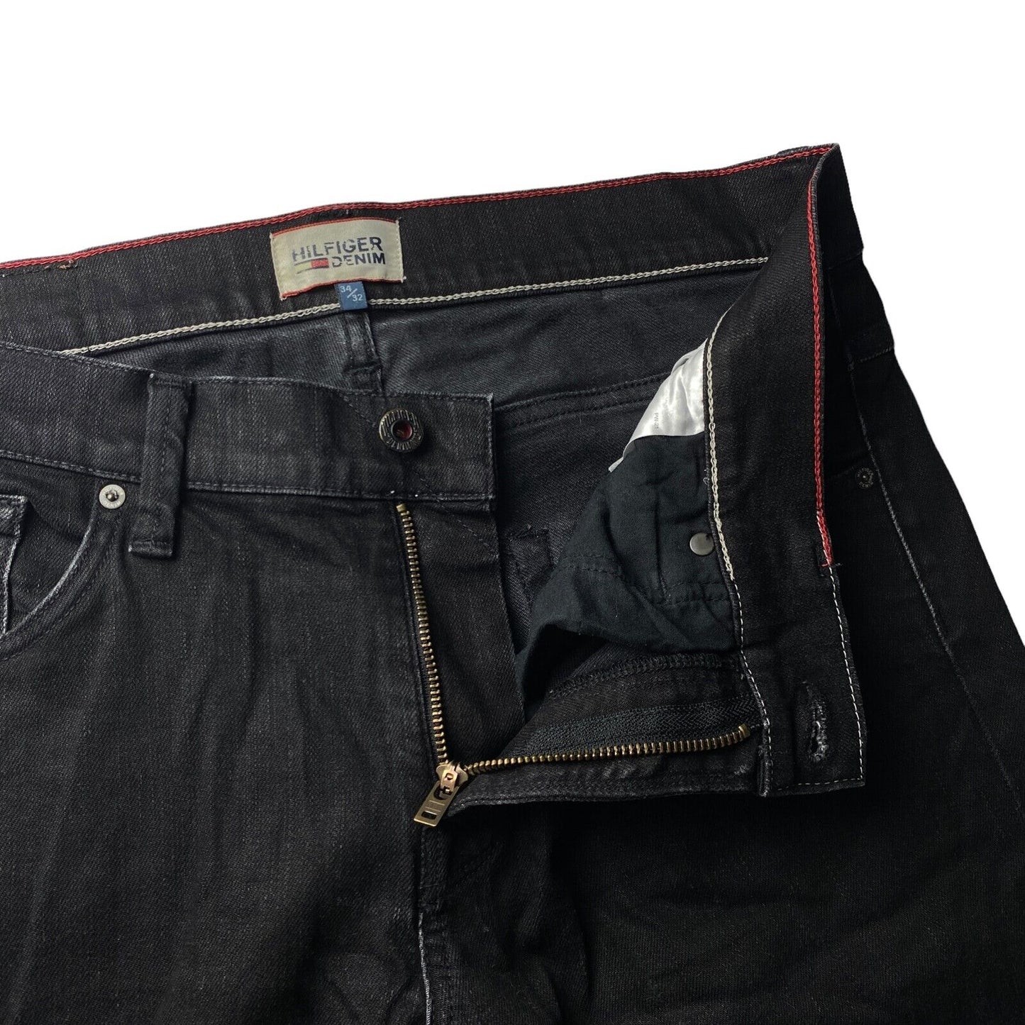 Hilfiger Denim Black Stretch Slim Fit Jeans W34 L32