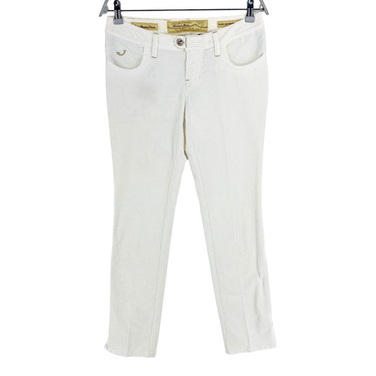 JACOB COHEN Damen 737 Weiße Slim Chinohose Hose Größe W30 L32