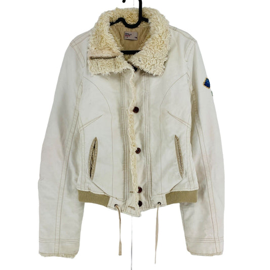 TOMMY HILFIGER DENIM Cream White 100% Cotton Jacket Coat Size M