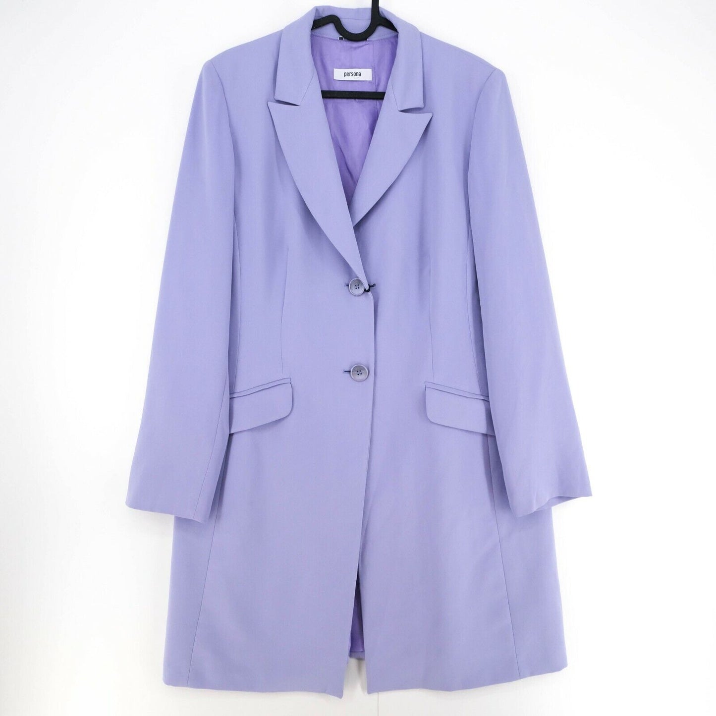 RRP €245 PERSONA Purple Banian Long Jacket Blazer Size EU 38 UK 10 US 8