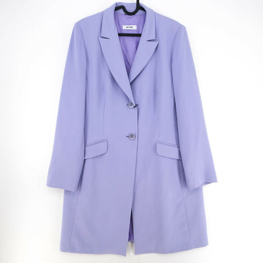 RRP €245 PERSONA Purple Banian Long Jacket Blazer Size EU 38 UK 10 US 8