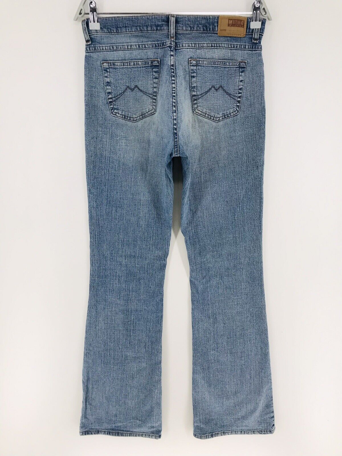 Vintage MUSTANG Women Blue Regular Bootcut Fit Bell Bottom Jeans Size W27 L34