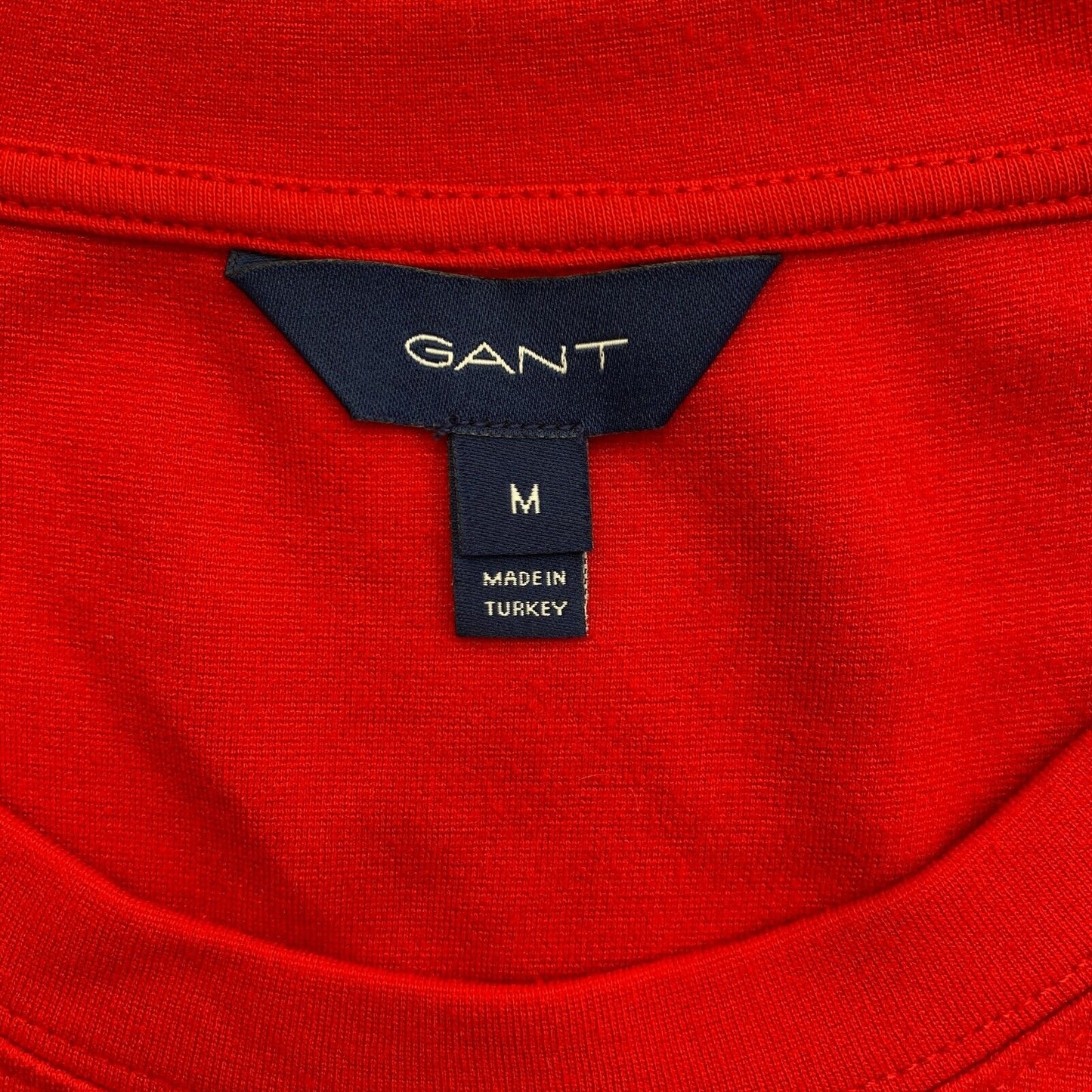 GANT Red Flounce Detail Jersey Short Sleeves Dress Size M