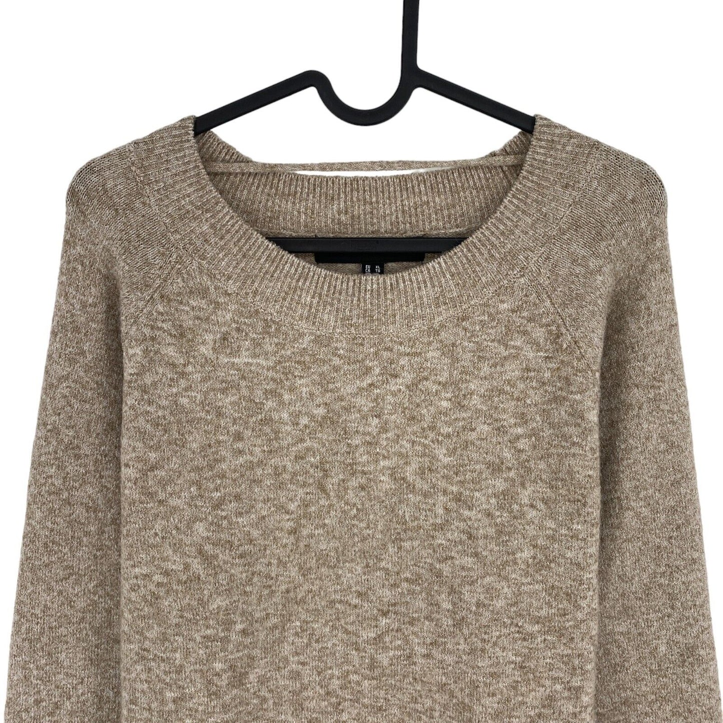 VERO MODA Womens Brown Crew Neck Long Sweater Jumper Pullover Size XL