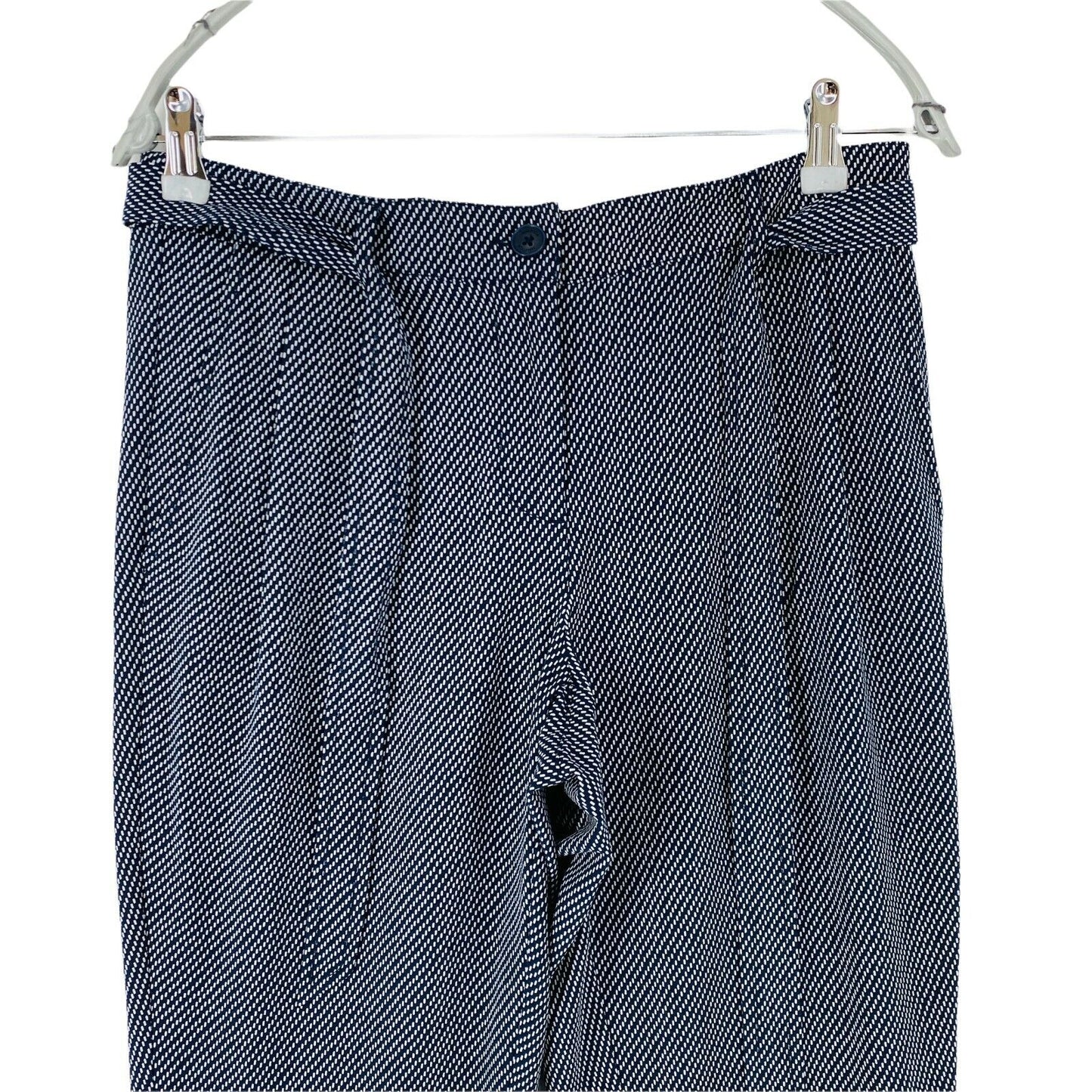 NAUTICA Damen Hose, Marineblau/Weiß, Regular Tapered Fit, kariert, Größe S W30