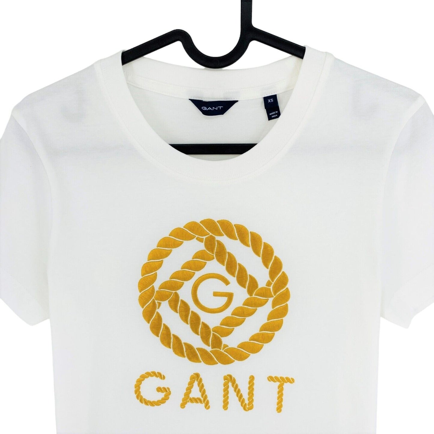 GANT T-shirt à col rond avec icône de corde blanche taille XS