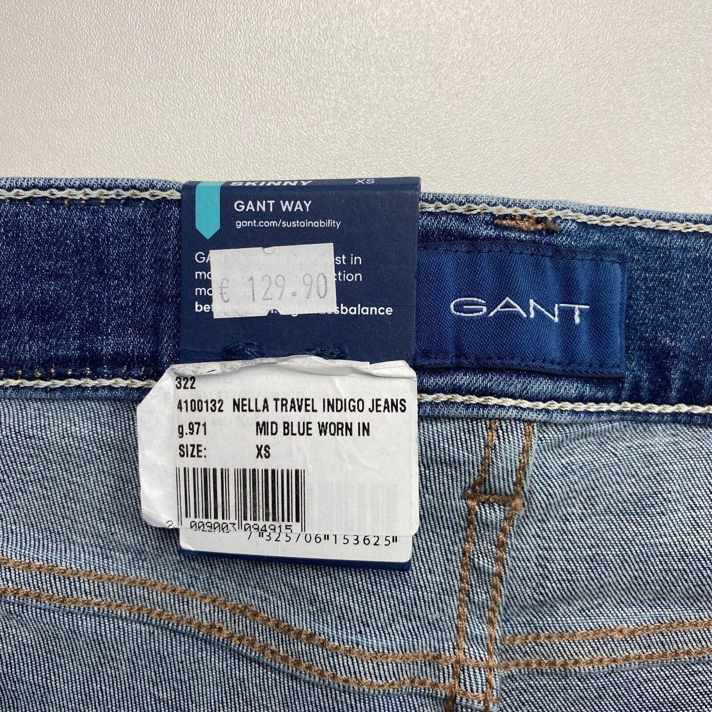 GANT NELLA Women Blue Skinny Jeans Size XS