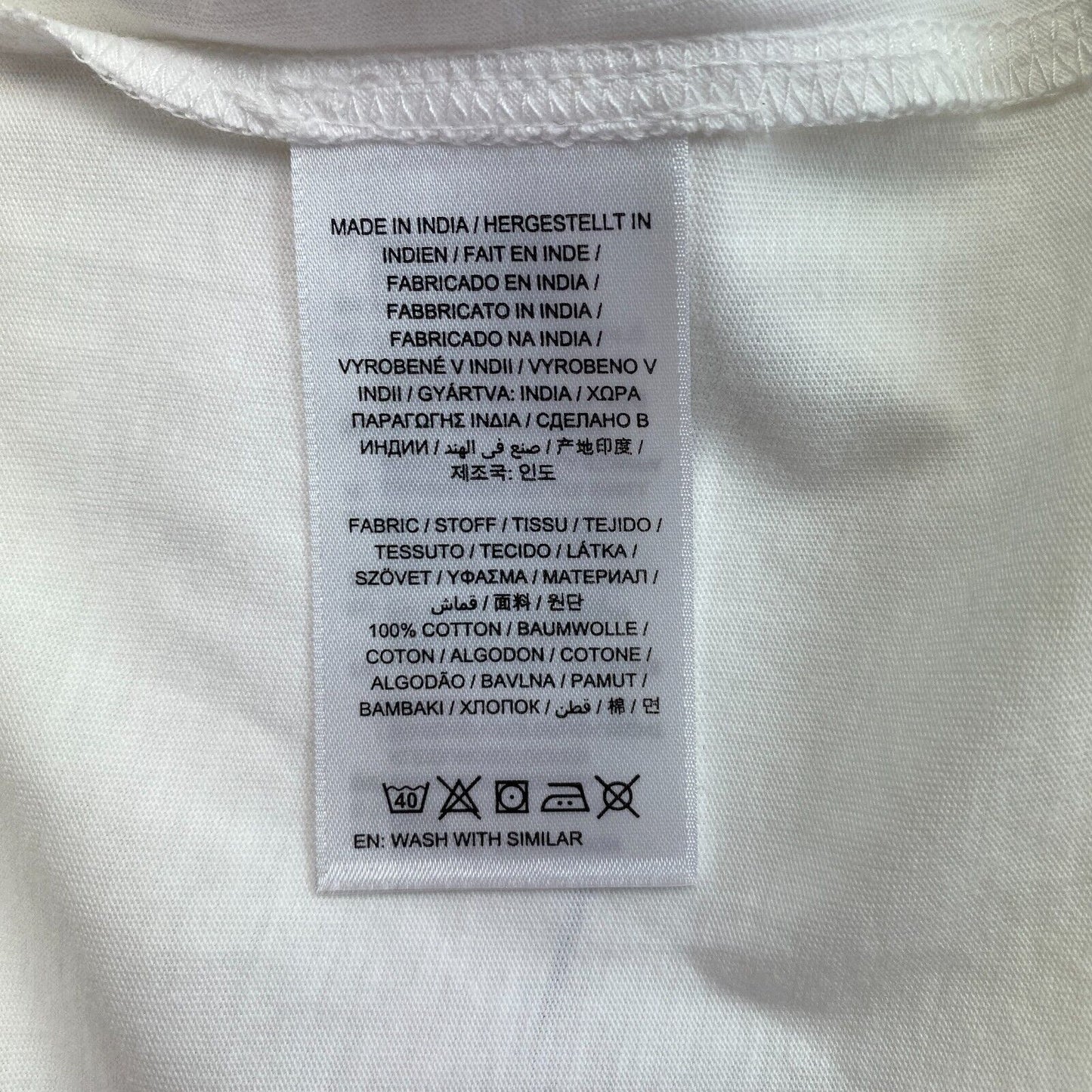 GANT T-shirt blanc à manches longues et col rond Taille S