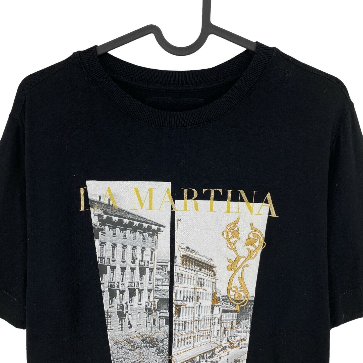 LA MARTINA T-shirt noir à col rond Taille 2 / S