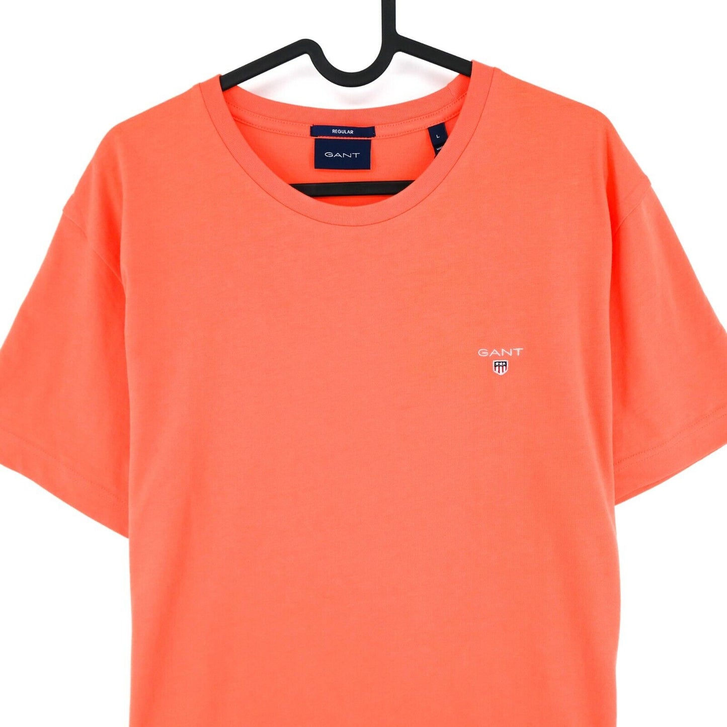 GANT Orange Original Logo Regular Rundhals T-Shirt Größe L