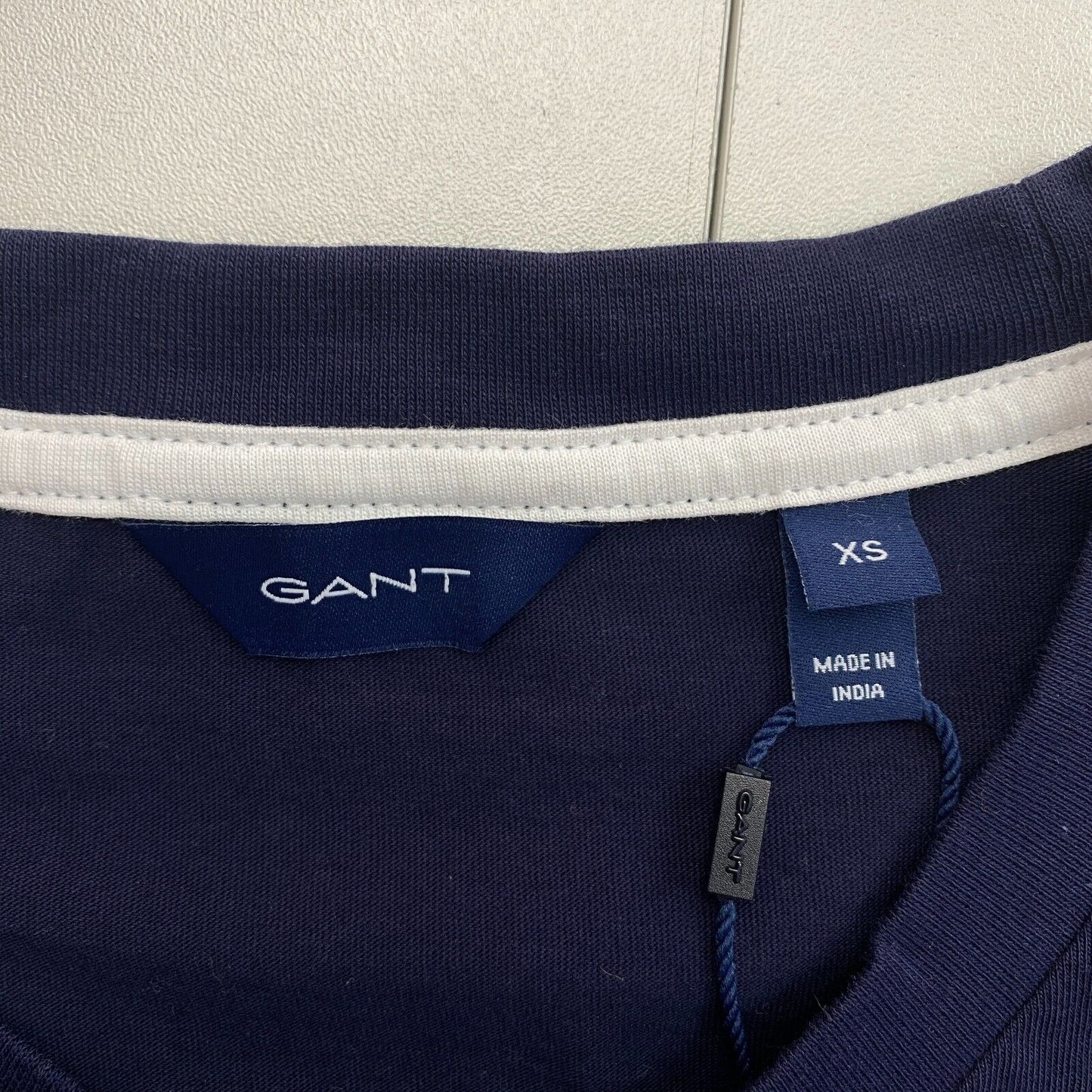 GANT Women Navy Blue MD Summer Crew Neck Short Sleeves T Shirt Size XS