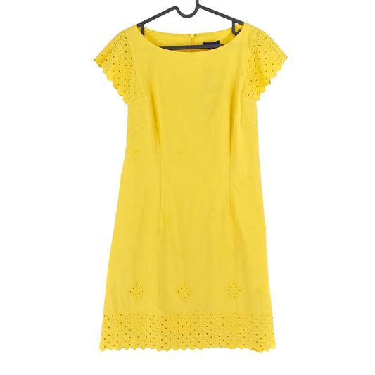 GANT Yellow Broderie Anglaise Dress Size EU 34 36 UK 6 8 US 4 6