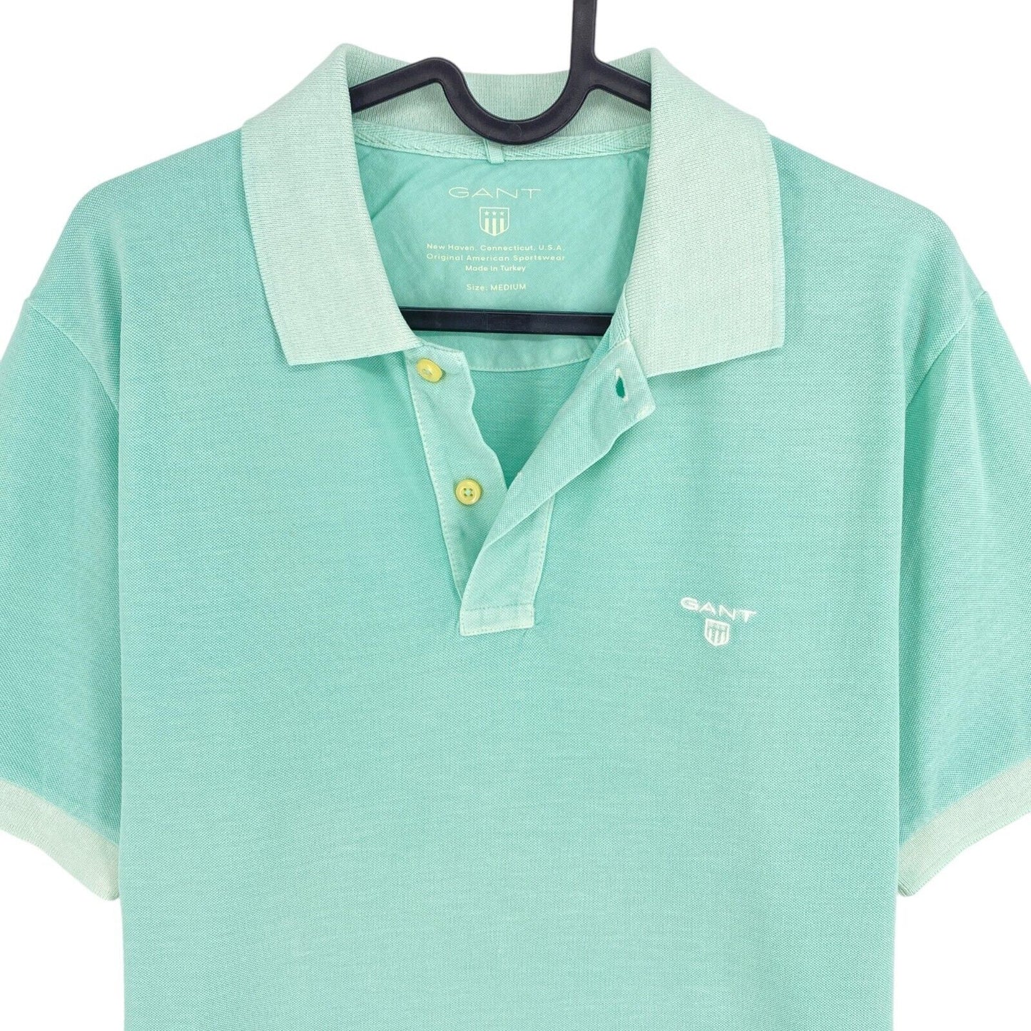 GANT Polo Pique Ruger blanchi au soleil vert clair taille M