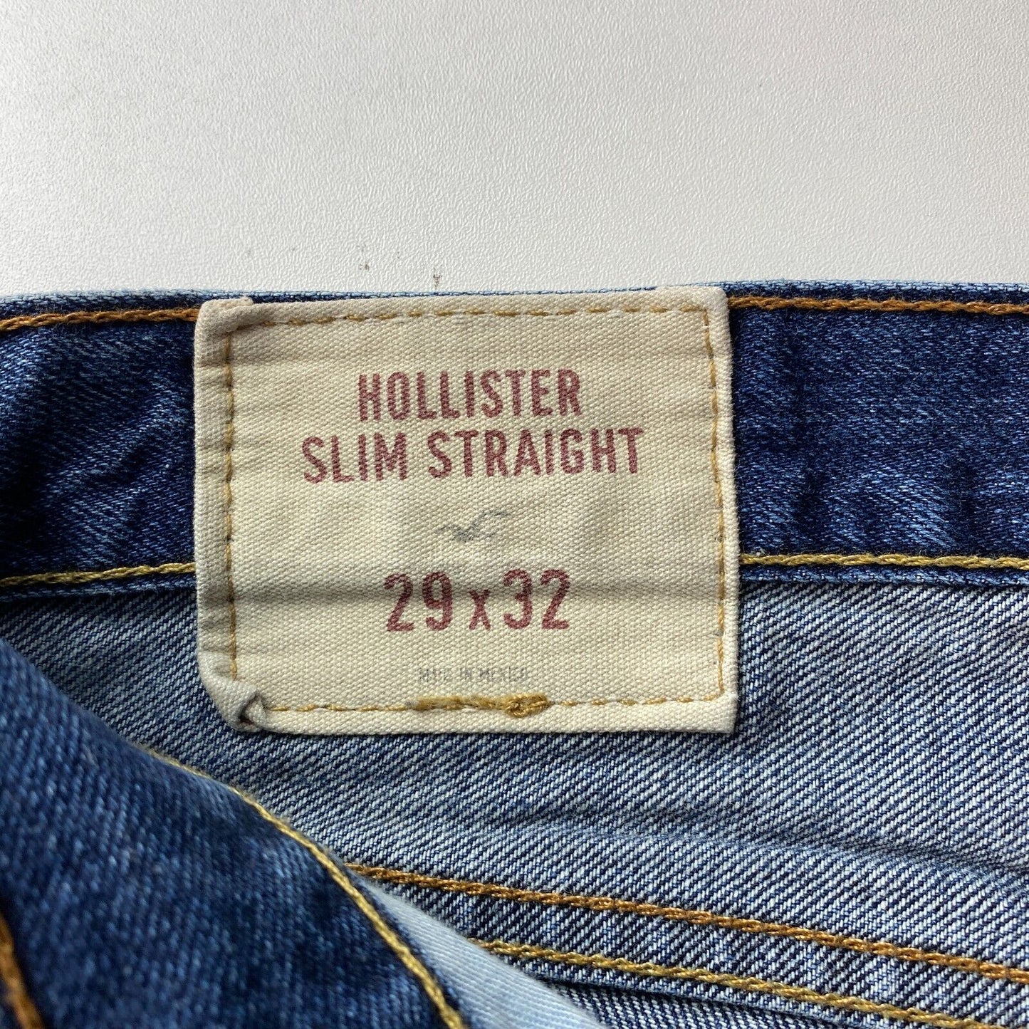 HOLLISTER Blue Slim Straight Fit Jeans W29 L32