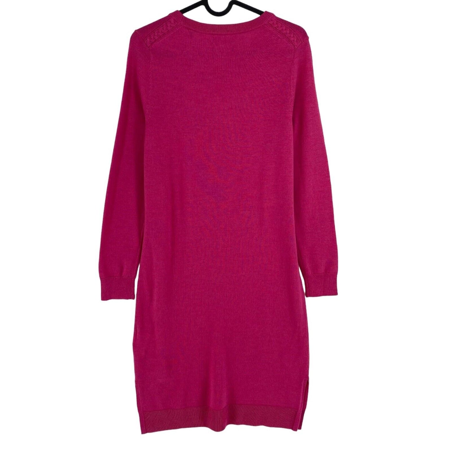 GANT Dark Pink 100% Wool LS Crew Neck Jumper Dress Size XS