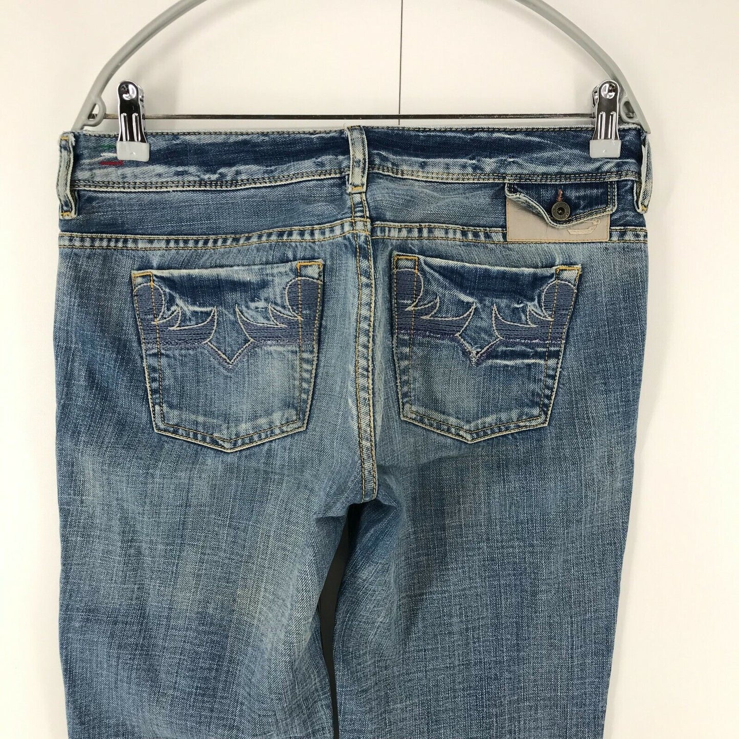 Diesel BEBEL Women Blue Regular Straight Fit Jeans W30 L32 Made In Italy