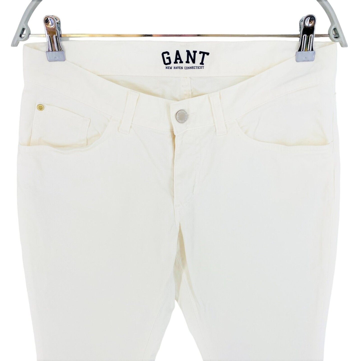 GANT Women White Skinny Cropped Pants Trousers Size W31