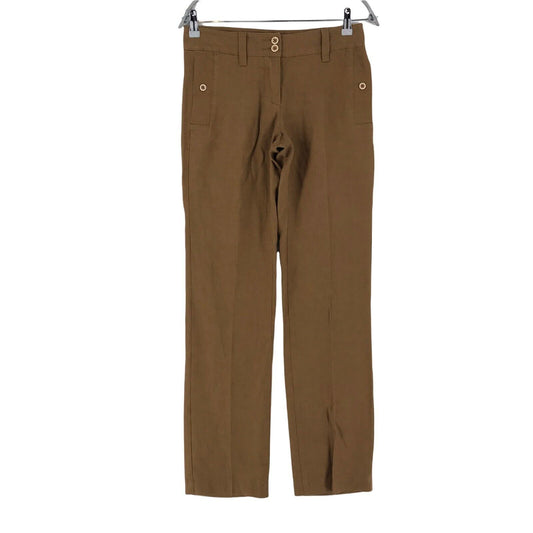 UNITED COLORS OF BENETTON Women Brown Regular Straight Fit Trousers EUR 38 W29