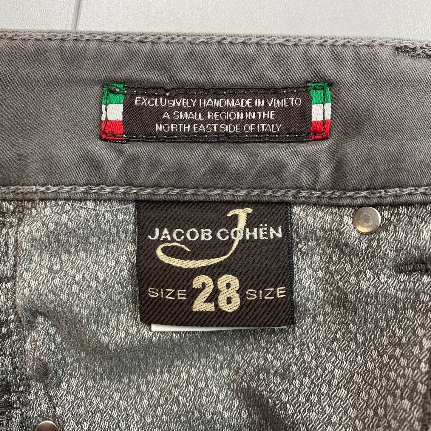 JACOB COHEN Women 711 Dark Grey Slim Skinny Jeans Pants W28 L32 Made In Italy