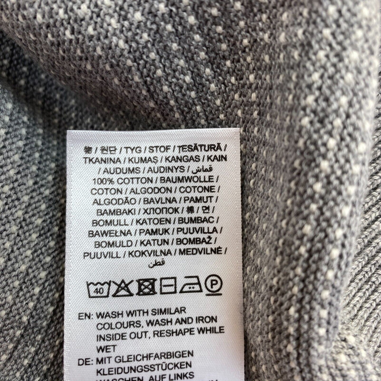 GANT Pullover mit Rundhalsausschnitt, leichte Textur, Grau, Größe M