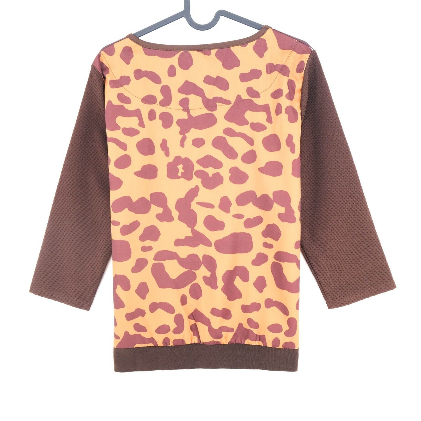 Rosalita McGee Brown Animal Print Crew Neck Jumper Pull Pull Taille M