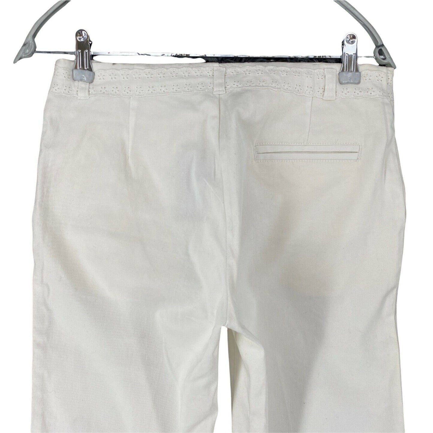 NICE DAY Short blanc coupe régulière pour femme, longueur genou, taille EU 38 W28