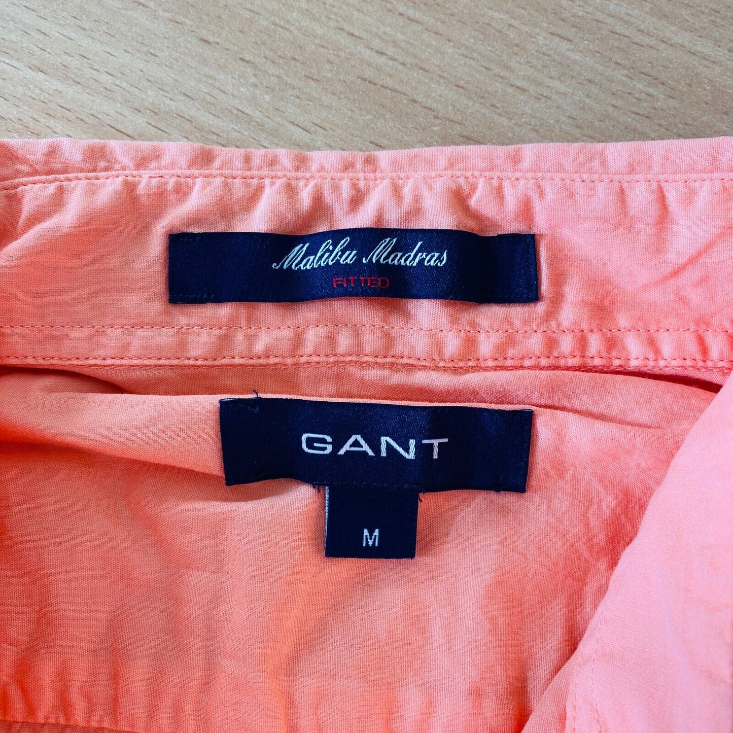 GANT Mens Pink Malibu Madras Fitted Shirt Size M