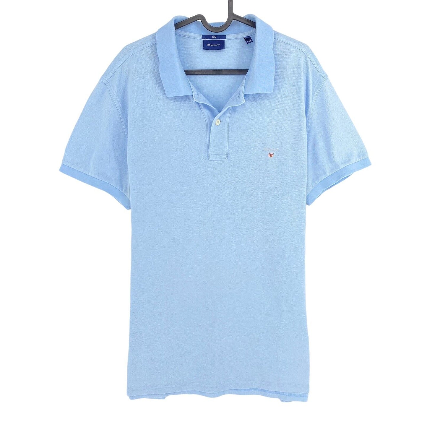 GANT Light Blue Original Slim Pique Rugger Polo Shirt Size XL