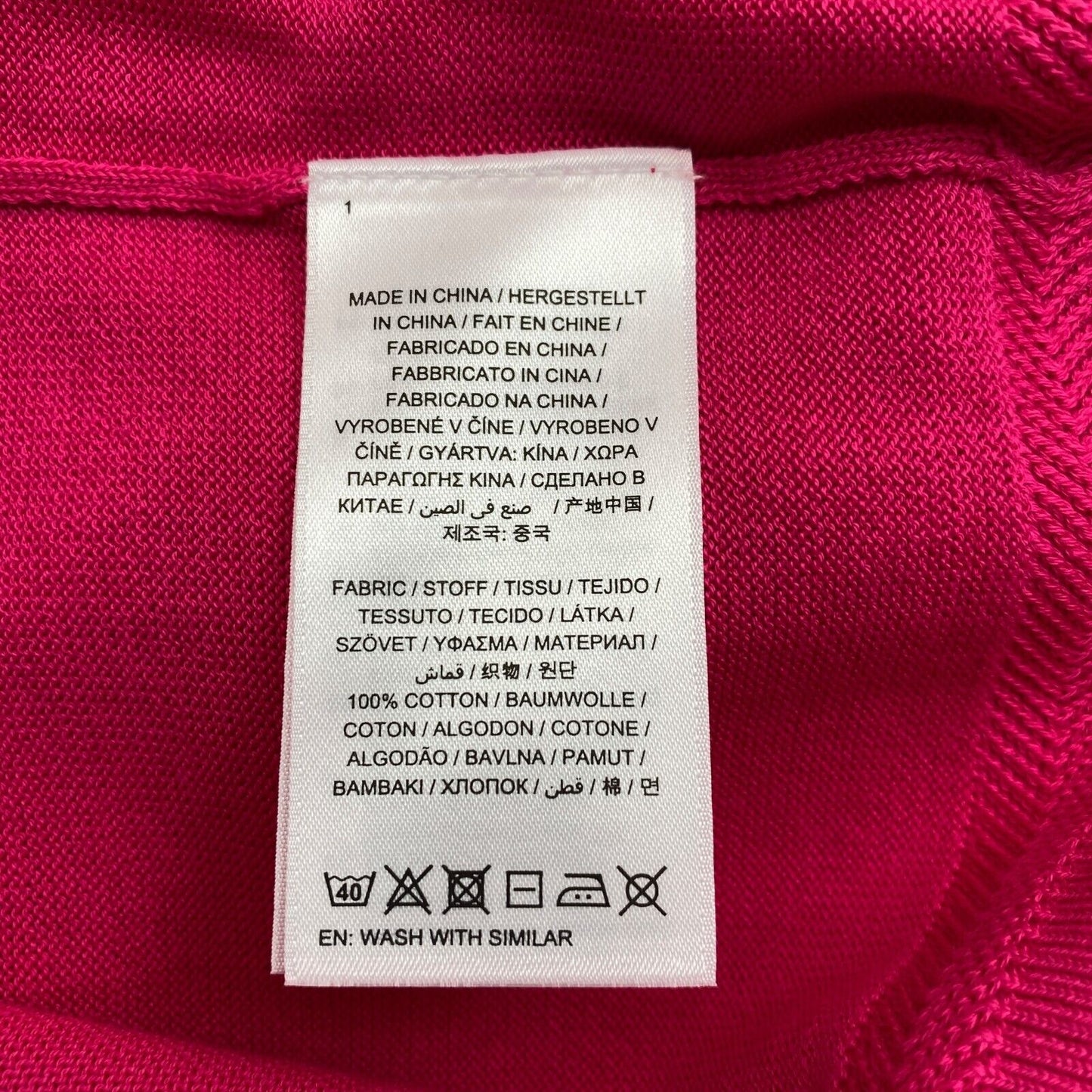 GANT Pull à col en V en coton clair rose Taille XS