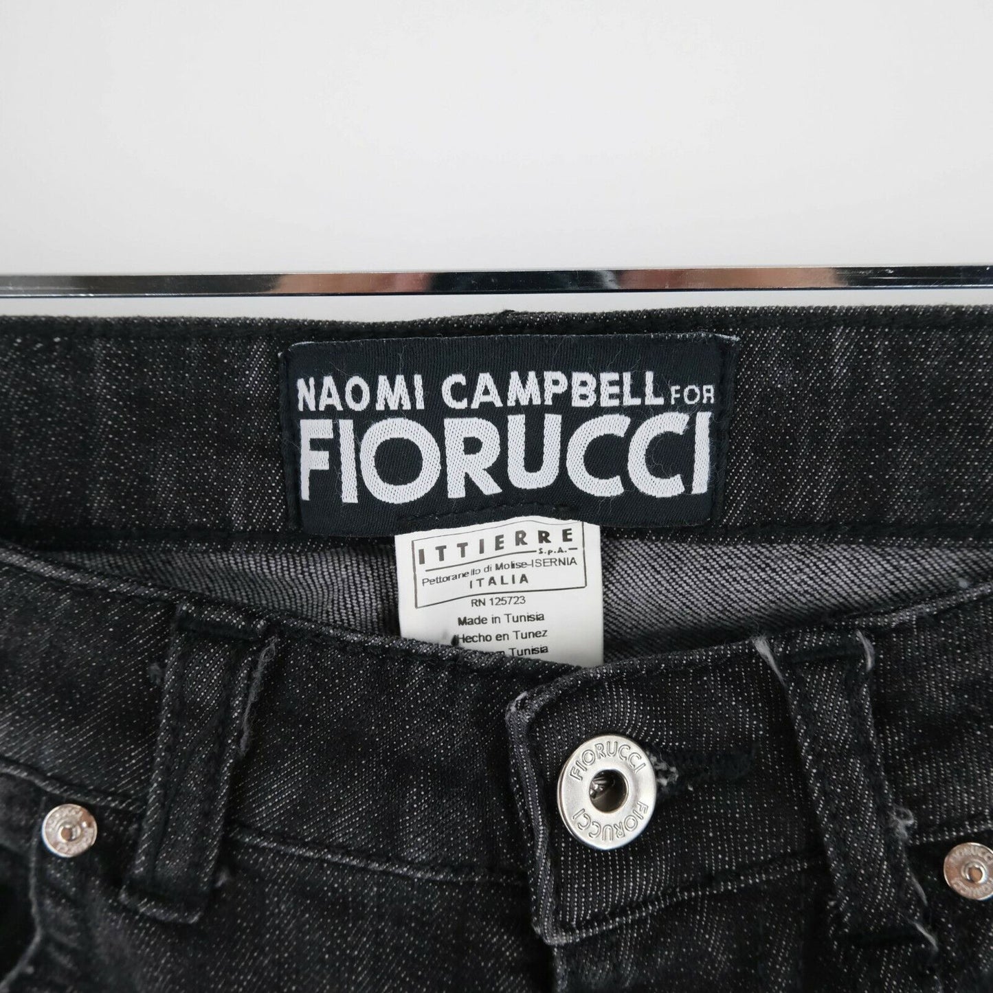 FIORUCCI x NAOMI CAMPBELL Dark Grey Skinny Jeans Size 27