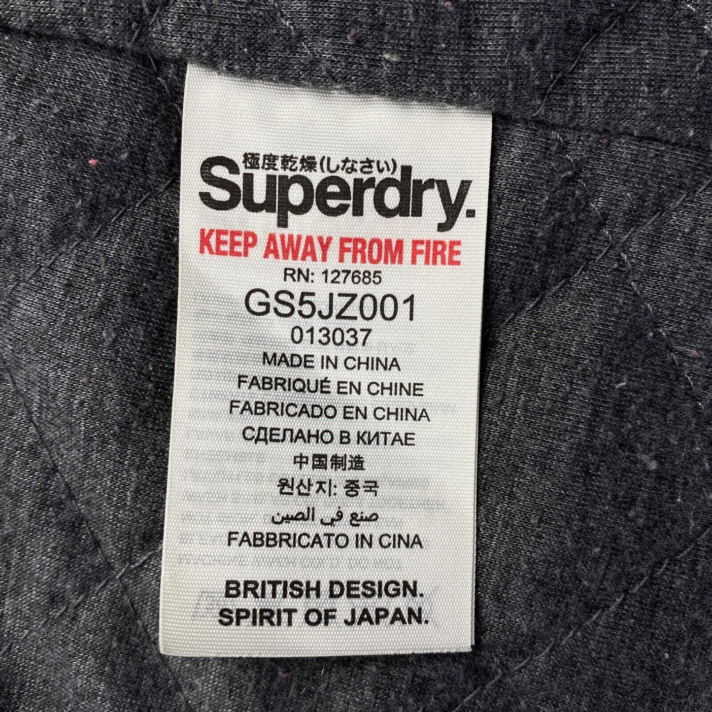 SUPERDRY Original Windcheater Black Hooded Jacket Coat Size L