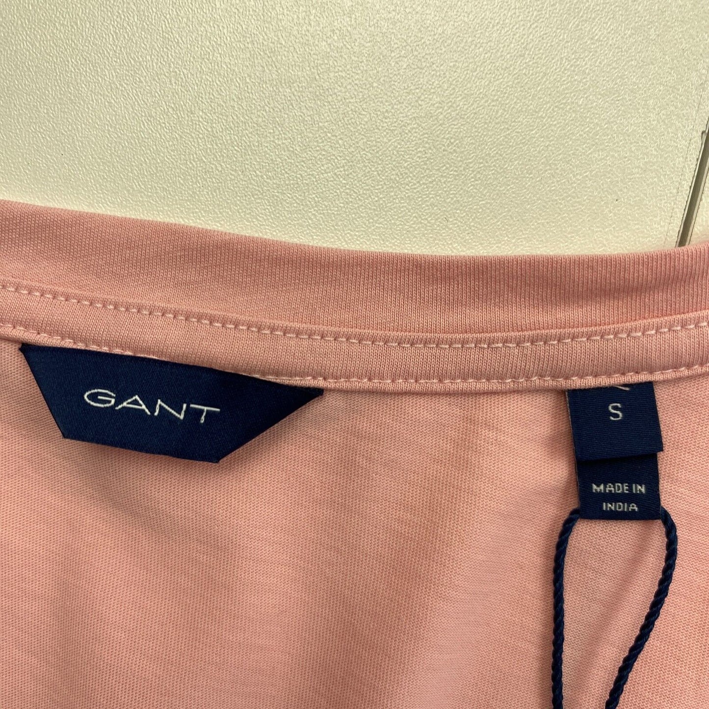 GANT Pink Original V Neck T Shirt Size S