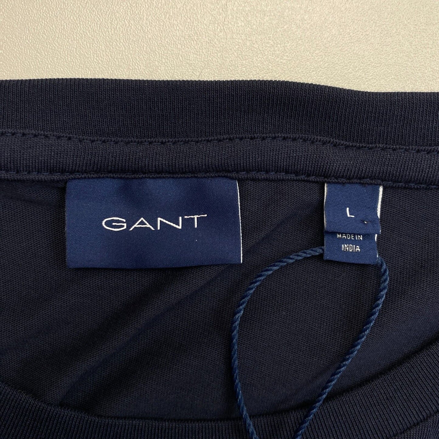 GANT Navy Blue Original Crew Neck Long Sleeves T Shirt Size L